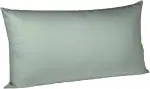 liebling Halbleinen Kissenbezug 40 x 80 cm, Bezug für Kopfkissen, Kissenhülle in Farbe Salbei aus 50% Leinen & 50% Baumwolle, kühlend & atmungsaktiv, waschbar 60 Grad, Ökotex