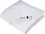 Promed UBS-2.4 Wärmeunterbett mit Abschaltautomatik, elektrische Heizdecke mit 10 Temperaturstufen, Schnellheizung Turbo Heat 120 Watt und Überhitzungsschutz, ca 150x70 cm, waschbar bei 40⁰, weiß