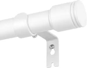 USFOOK Gardinenstange Weiß, Metall Vorhangstange 80 bis 218 cm für Wohnzimmer, 2