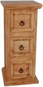 Kommode Mexico Möbel 32x72x31 cm Landhausstil Massivholz Pinie Honig