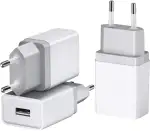 12W USB Ladegerät 3er-Pack 2,4A/5V Standard Netzteil Stecker Kompatibel mit iPhone, Samsung Galax...