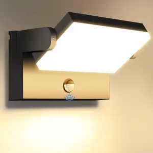 ledmo 60W Außenlampe mit Bewegungsmelder Aussen Wandleuchten mit 360° Schwenkbar