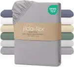 Tencel Spannbettlaken 100% Lyocell – Kühlend, Atmungsaktiv & Seidig Weich – Dünne Luftige Qualität – Spannbettlaken mit Rundumgummi für Matratzen (Dunkelgrau, Topper 180-200x200x200-220cm+20cm)