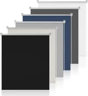 Verdunklungsrollo ohne Bohren Rollos für Fenster Verdunkelung Schwarz B85 x H120 cm Thermorollo Innenrollo Klemmrollo Sonnenschutzrollo innen