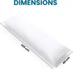Utopia Bedding Nackenkissen, 40x145 cm Ganzkörperkissen, weiche Hohlfaserfüllung, langes Schwangerschaftskissen zur Unterstützung der Mutterschaft und für Seitenschläfer (Weiß)