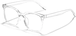 Blaulichtfilter Brille, Transparent Computerbrille PC Gaming Brille mindert Auge