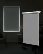 Victoria M. Tenebra Thermorollo Klemmfix Rollo, Verdunkelungsrollo, Hitzeschutz, Sichtschutz, Ohne Bohren, inkl. Montagematerial, 110 x 160 cm, Grau