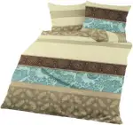 Bierbaum Bettwäsche 4972, Fein-Biber, 100% Baumwolle, Designed in Germany, cafe 02, 135x200 + 80x80 cm