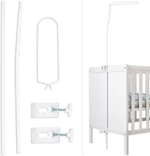 Babykajo Betthimmel Stange - Montierbare Himmelstange für Babybetten. Gestell au