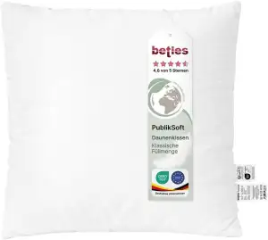 beties - PublikSoft - Daunen Füllkissen 50x50 cm – 420 g halbweiße Daunen – Prem