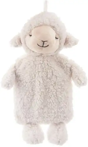 Wärmflasche Wärmebeutel Bettflasche im Überzug Schaf 750 ml 30x40 cm