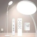 Mojimdo 20000 Lux Tageslichtlampe - Flexible, dimmbare LED Lichttherapielampe mit 5 Farben, 10 Helligkeitsstufen und Timer - Ideal für Schlafzimmer, Wohnzimmer und Büro (Weiß)