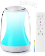 Hotmoon Nachtlicht Kinder Baby Geräuschmaschine, Lullight White Noise Machine Baby Night Light, Fernbedienung/Touch-Steuerung, Timer, 27 beruhigenden Klängen Kinderzimmer, Stillen Schlafen Kleinkind