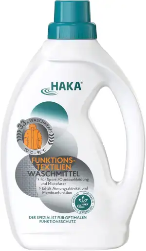 HAKA Sportwaschmittel für Funktionstextilien, 1 L (33 Waschladungen), für Sport-