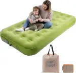 Minthouz Selbstaufblasbare luftmatratze, Isomatte Selbstaufblasend mit Integrierter Elektrischer Pumpe Extra Breite und Verstärkte Camping Matratz für Gäste, Camping und Outdoor - 195 * 100 * 25cm