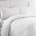 Pizuna Bettbezug 140x200 cm Baumwolle Weiß, 1000 Fadenzahl aus 100% langstapeliger Baumwolle Mako Satin Dickes Bettbezug Set mit Rei Bverschluss und 1 Kopfkissenbezug 70x90 cm Mako Satin