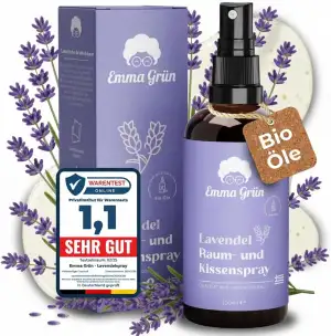Emma Grün® Lavendelspray & Kissenspray 100ml [BIO-QUALITÄT] - Lavendelspray für 