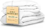 WENDRE anti-allergic Duvet 155x220 all Year round Duvet - Winter Duvet 155x220 extra warm - Summer Duvet with Microfibre Surface - Quilt Winter Duvet