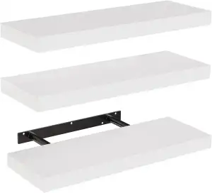 STOREMIC Wandregal, Regale Weiß Wand 40cm, 3er-Set Schweberegal Weiss, Moderne d