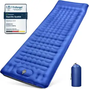 Isomatte Camping, 12CM Verdicktes Aufblasbare Matratze mit integrierte Fußpresse