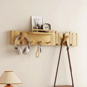 Wandgarderobe mit Ablage, Kleiderständer, Jackenständer, Garderobenhaken, Klavie