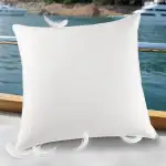 DEITAS Daunenkissen - 3-Kammer Design für optimalen Nackenstütz, weiche & atmungsaktive 100% Baumwollbezug, Bettkissen perfekt für Allergiker und Kinder(Weiß,80x80 cm (1 Stück))