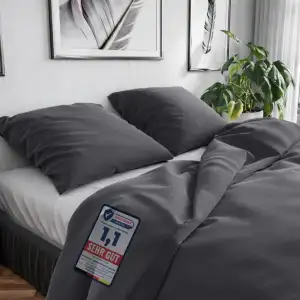 Wolkenfeld Bettwäsche 155x200 Baumwolle – Set mit Kissenbezug 80x80 – Atmungsakt