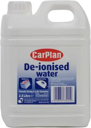 CarPlan Deionisiertes Wasser 2,5 L - Demineralisiert und kalkfrei - Für Autobatt