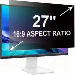 Sichtschutzfolie für 27 Zoll 16:9 (59.7x33.6cm) Monitor - Blaulichtfilter & Blendschutz, Abnehmbar Blickschutzfolie | PC Blickschutzfilter für Flache und gekrümmte Bildschirme geeignet