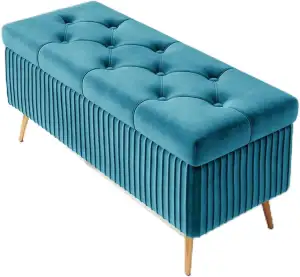 Sitzbank mit Stauraum, Bank am Fußende, Ottomane mit Stauraum, Gepolsterte Ottom