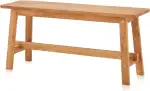 KHG Holzbank Sitzbank Flur Garderobenbank Schuhbank 100x45x29 cm - Eiche Holz Massiv bis 200 kg belastbar - Bettbank Landhausstil geölt