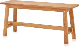 KHG Holzbank Sitzbank Flur Garderobenbank Schuhbank 100x45x29 cm - Eiche Holz Ma