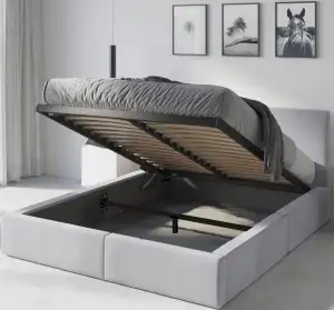 Interbeds Polsterbett Hilton 120x200 Bettgestell mit Metall Lattenrost, mit Stau