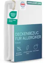 Twinzen Milbenbezug Bettdecke 200x220 cm - Allergiker Bettwäsche Encasing mit Reißverschluss, Atmungsaktiv & Oeko-TEX