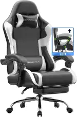 Dowinx Gaming Stuhl Bürostuhl Massage Gaming Sessel mit höhenverstellbaren Linkage-Armlehnen, erg...