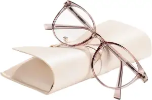 FONHCOO Blaulichtfilter Brille Damen TR90 Blaulichtbrille ohne Sehstärke, Superl