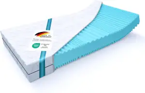 MSS e.K. Aqua Deluxe - 7 Zonen Wellness Kaltschaummatratze - 90 x 200 x 16 cm (K