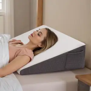 Exsnugy Keilkissen 19cm Höhe - Dreieckiges Kissen gegen Reflux, Schnarchen, Rück