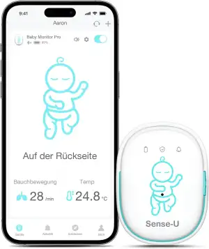 Sense-U Smart Babyphone, Bewegungsmonitor, verbindet Sich direkt mit Ihrem Smart