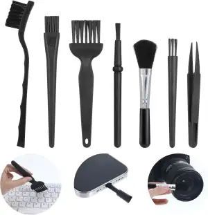 Ymapinc 7 Stück Antistatische Pinsel ESD Bürst PC Reinigungsset Nylon PC Compute