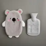Premium Wärmflasche mit Weichem Bezug Abnehmbare 0.5 Liter Kinderwärmflasche Sichere und Haltbare Naturkautschuk Warm Hot Water Bottle Beste Geschenk (Koala-Grau)