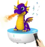 ZONSUSE Aroma Diffuser Luftbefeuchter mit 10 Weißes Rauschen, Drachenform Diffusor für Ätherisches Öle mit Fernbedienung & Timer, 7 Farben LED Nachtlicht für Schlafzimmer, Büro, Babyzimmer (Lila)