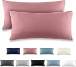 REDKEY Kissenbezug 40x80 cm 2er Set Kopfkissenbezug mit Reißverschluss - Kissenhülle aus gebürste...