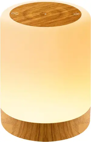 Auxmir Nachtlicht Nachttischlampe Touch Dimmbar mit 256 RGB Farben 5 Modi, 3000m