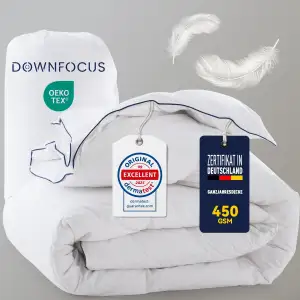Daunendecke 135x200 mit Federn & Gänsedaunen, 100% Bauwolle Oeko-Tex, RDS Zertif