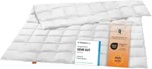 sleepling extra leichte Sommer Daunendecke 135x200 cm, 90% Daunen 10% Federn, Sommerdaunendecke, Sommerdecke, Sommerbettdecke, Bettdecke 135 x 200 cm, Made in EU, Öko-Tex, Downpass