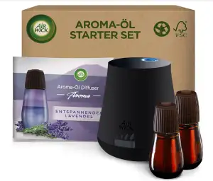 Air Wick Aroma-Öl – Starter Set – Diffuser mit ätherischen Ölen – Raumduft Entsp