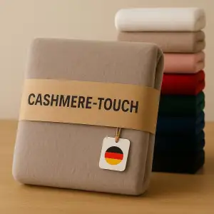 Kuscheli® - warme Spannbettlaken 90x200cm - 100x200cm Taupe kuschelige Winter Cashmere-Touch Plüsch Bettlaken - Jersey Fleece Biber Spannbetttuch Laken
