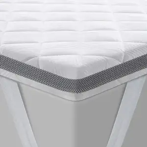 BedStory Gel Topper 180x200cm H3/H4 aus 7,5 cm Höhe Kaltschaumkern, atmungsaktiv