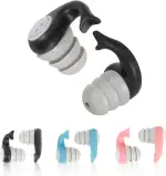 Schwimm Ohrstöpsel für Kinder von 4-12 Jahren, 3 Parr Wiederverwendbare Weich Silikon Ohrschutz,Wasserdichte Ohrstöpsel zum Duschen Schwimmen Surfen Schnorcheln und andere Wassersportarten